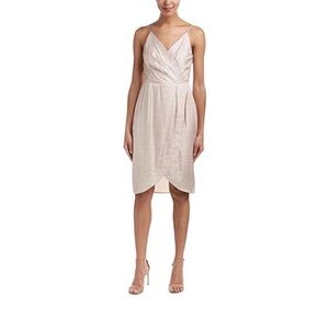 CeCe by Cynthia Steffe Audrey Sweet Petal Surplice Faux Wrap Dress
